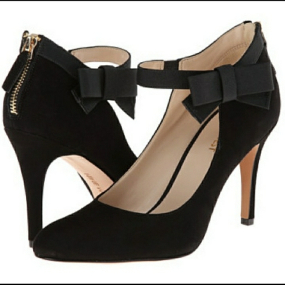 Nine West Black MaryJane Pumps with Bow sz 10